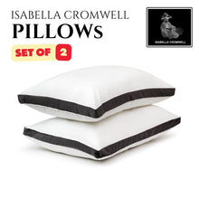 ISABELLA CROMWELL Pillows- Side Sleeper Pillows, Cooling & Breathable 100% Cotton Bed Pillows, Gusseted Down Alternative Pillows for Side and Back Sleepers Cooling Pillow