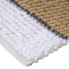Chenille Soft Loop Oversize Bath Rug Solid and Stripe Pattern