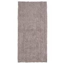 Oversized Stripe Cotton Textured Bath Rug Solid and Stripe Pattern
