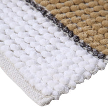 Chenille Soft Loop Oversize Bath Rug Solid and Stripe Pattern