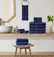 16 Piece Bath Towels Sets -Cotton Towels,4 Bath Towels, 4 Hand Towels, 8 Wash Cloths, Shower Towels, Extra Large Bath Towels