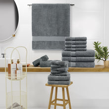 18-Piece Bath Towel Set (4 Bath Towels, 6 Hand Towels, 8 Wash Cloths) 600 GSM Bath Towels for Bathroom, Absorbent, Hotel Towels for Bathroom Daily Use, Bath Linens Set