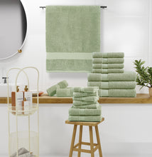 18-Piece Bath Towel Set (4 Bath Towels, 6 Hand Towels, 8 Wash Cloths) 600 GSM Bath Towels for Bathroom, Absorbent, Hotel Towels for Bathroom Daily Use, Bath Linens Set