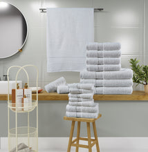 18-Piece Bath Towel Set (4 Bath Towels, 6 Hand Towels, 8 Wash Cloths) 600 GSM Bath Towels for Bathroom, Absorbent, Hotel Towels for Bathroom Daily Use, Bath Linens Set