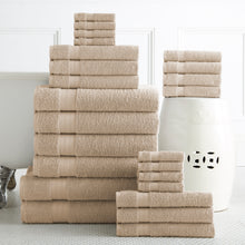 100% Plush Cotton 24-piece Economic Bath Towel set
