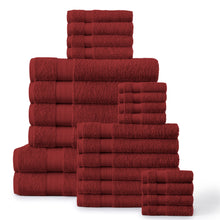 100% Plush Cotton 24-piece Economic Bath Towel set
