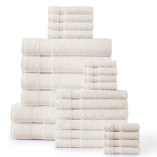 100% Plush Cotton 24-piece Economic Bath Towel set