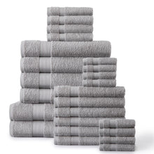 100% Plush Cotton 24-piece Economic Bath Towel set
