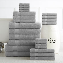 100% Plush Cotton 24-piece Economic Bath Towel set