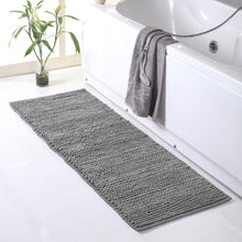 Chenille Soft Loop Oversize Bath Rug Solid and Stripe Pattern