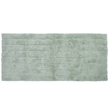 Oversized Stripe Cotton Textured Bath Rug Solid and Stripe Pattern