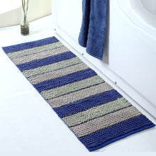 Chenille Soft Loop Oversize Bath Rug Solid and Stripe Pattern