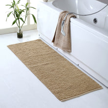 Oversized handmade cotton Micro Chenille loop bath rug -22-inch X 60-inch, 65% polyester and 35% cotton super absorbent bath rug