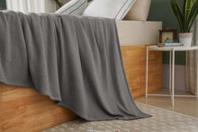 ISABELLA CROMWELL 100% Long Staple Cotton Blanket; Herringbone Pattern Lightweight Blanket, Soft & Cozy All Season Blanket