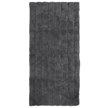 Oversized Stripe Cotton Textured Bath Rug Solid and Stripe Pattern