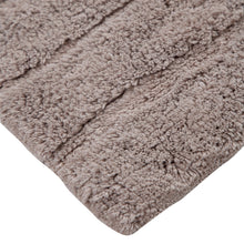 Oversized Stripe Cotton Textured Bath Rug Solid and Stripe Pattern