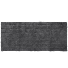 Oversized Stripe Cotton Textured Bath Rug Solid and Stripe Pattern