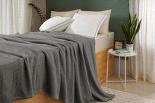ISABELLA CROMWELL  Blanket, 100% Cotton Bed Blanket, Breathable Bed Blankets King Size, Waffle Blanket, Thermal Blanket, Warm Blankets for Winter,