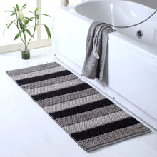 Chenille Soft Loop Oversize Bath Rug Solid and Stripe Pattern