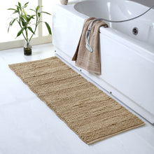 Chenille Soft Loop Oversize Bath Rug Solid and Stripe Pattern