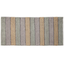 Chenille Soft Loop Oversize Bath Rug Solid and Stripe Pattern