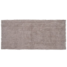 Oversized Stripe Cotton Textured Bath Rug Solid and Stripe Pattern