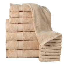 Quick Dry Elegance Spa Cotton Ribbed 6-piece Towel Set