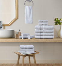 16 Piece Bath Towels Sets -Cotton Towels,4 Bath Towels, 4 Hand Towels, 8 Wash Cloths, Shower Towels, Extra Large Bath Towels