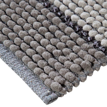 Chenille Soft Loop Oversize Bath Rug Solid and Stripe Pattern